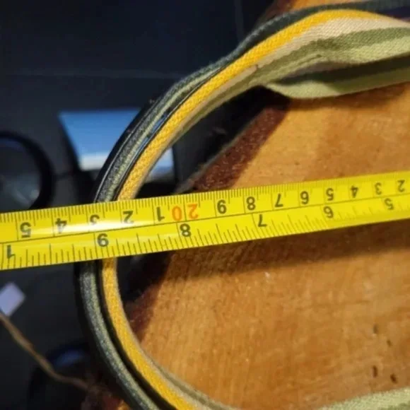 Retro Rainbow Strap Nylon Bag with tethered mini purse - Picture 11 of 16